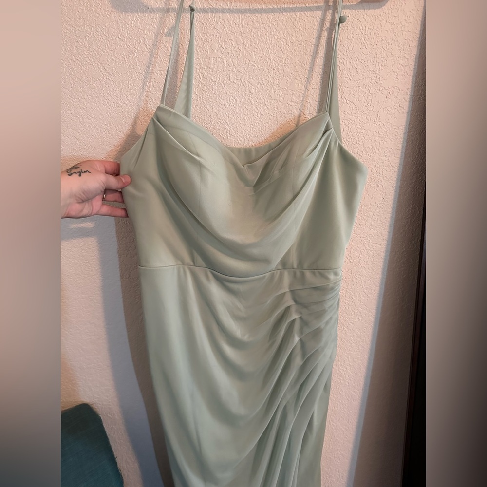 Formal dress. Sage green with slit!